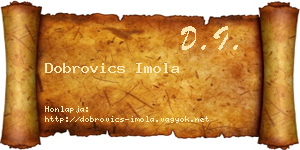Dobrovics Imola névjegykártya
